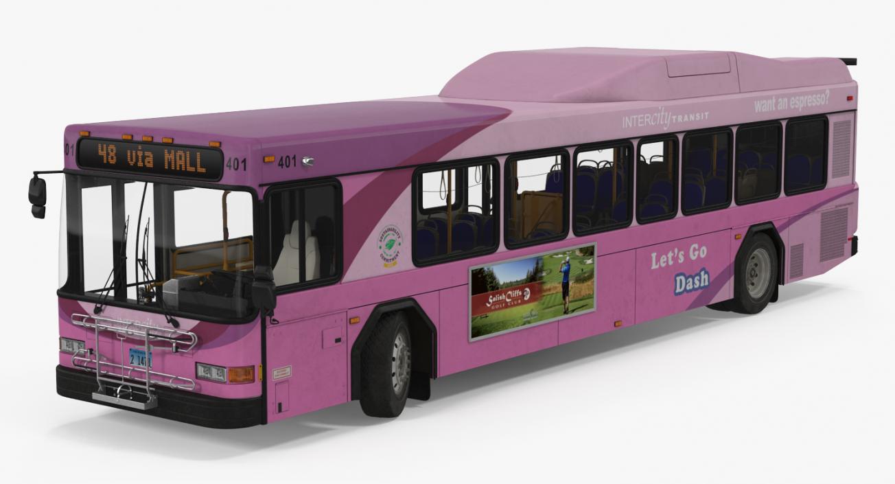 3D Gillig Low Floor Diesel Electric Hybrid Bus model