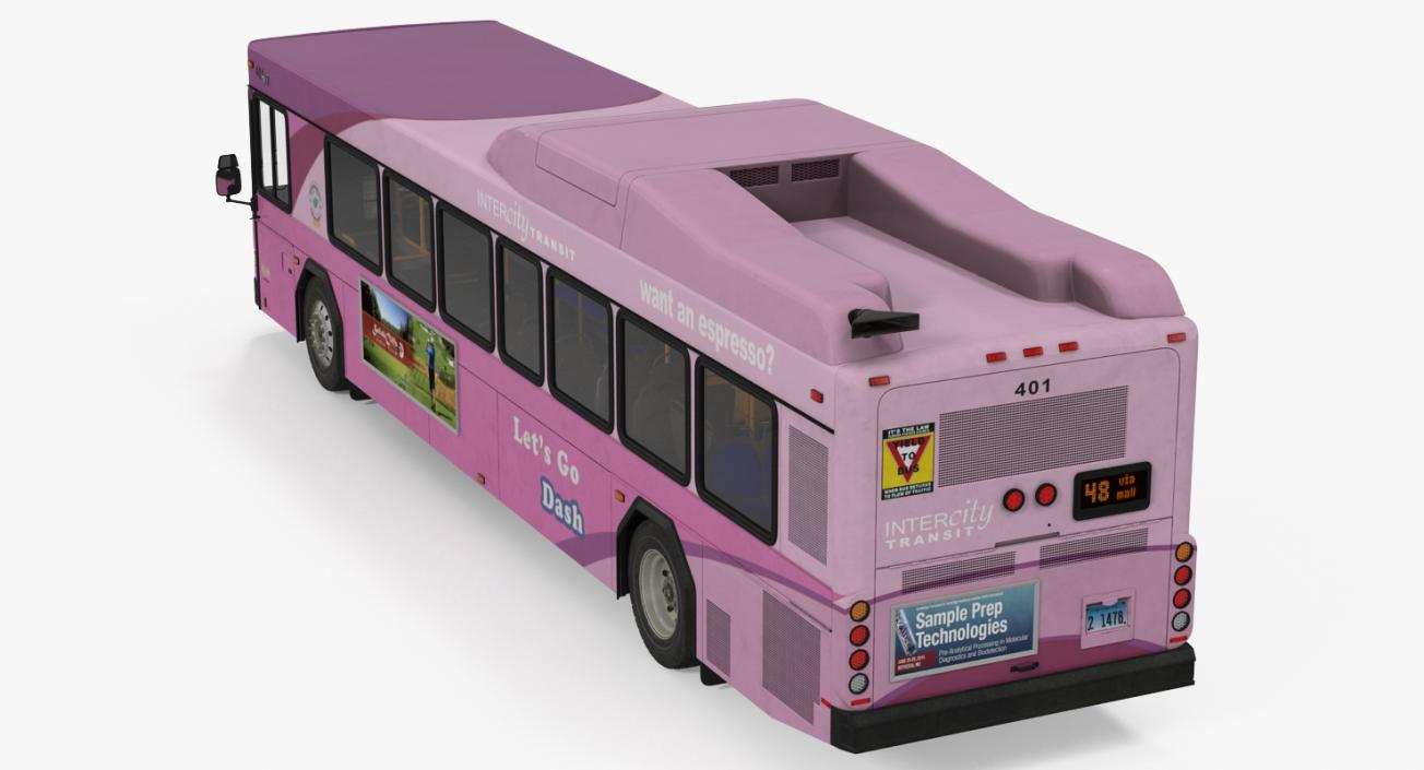 3D Gillig Low Floor Diesel Electric Hybrid Bus model