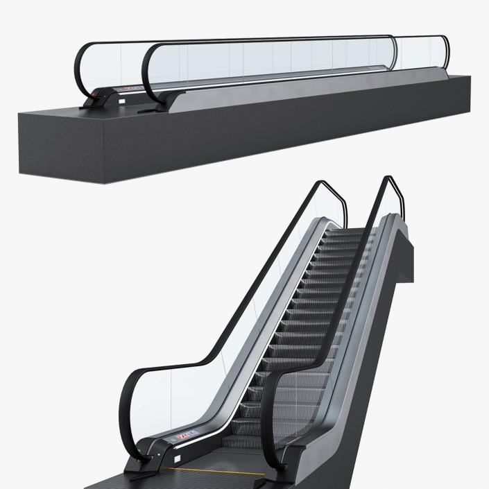 3D Escalator and Moving Walkway Rigged Collection