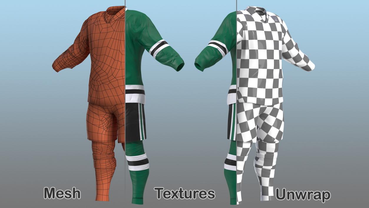 3D model Hockey Clothes Green