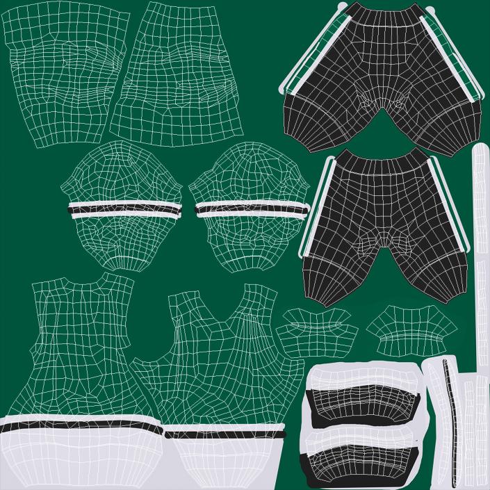 3D model Hockey Clothes Green