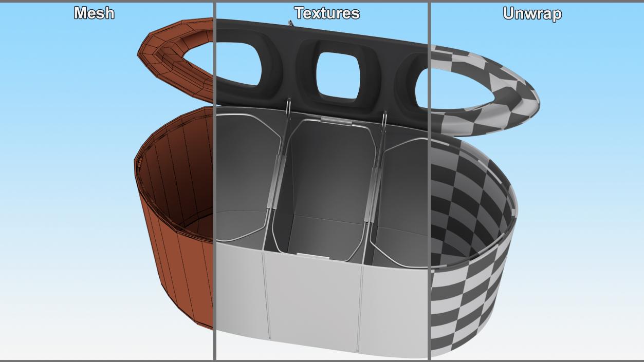 Recycle Bin Triple Aperture 3D