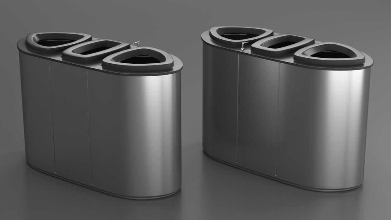 Recycle Bin Triple Aperture 3D