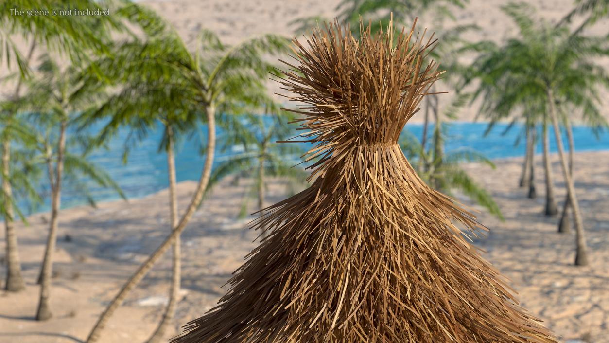 3D Traditional African Hut with Painting Fur