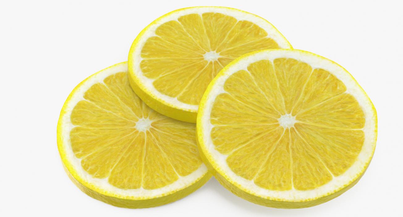 Lemon Round Slice 3D