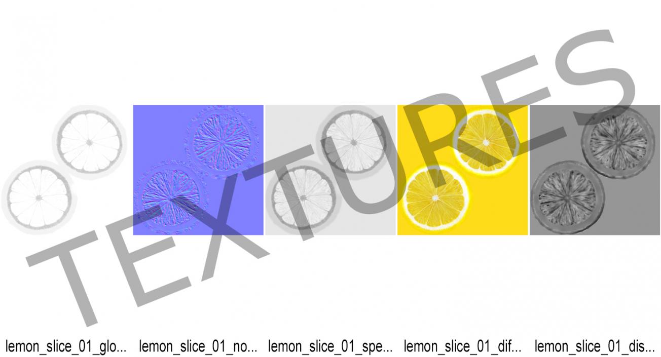 Lemon Round Slice 3D