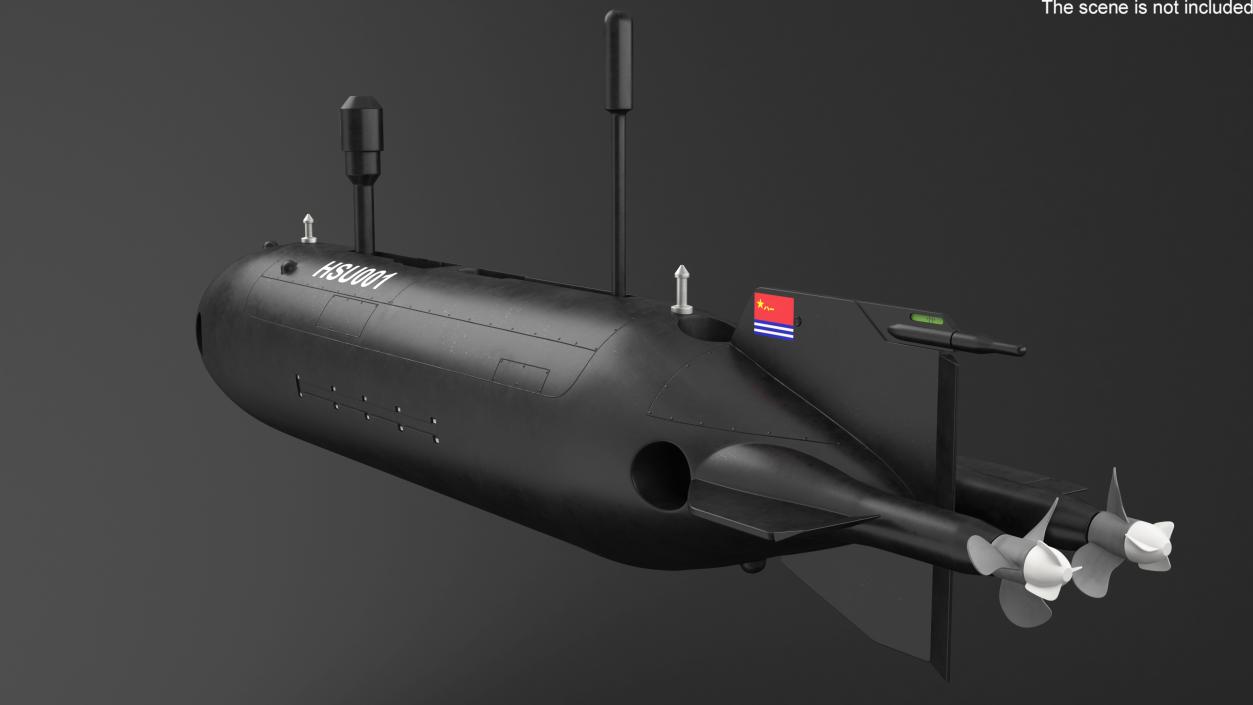 3D HSU 001 Chinese Submarine Drone