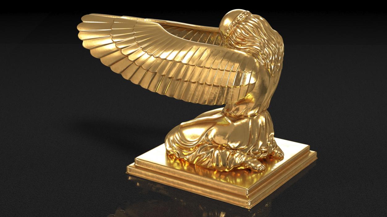 3D Ark of Covenant Angel Figure model