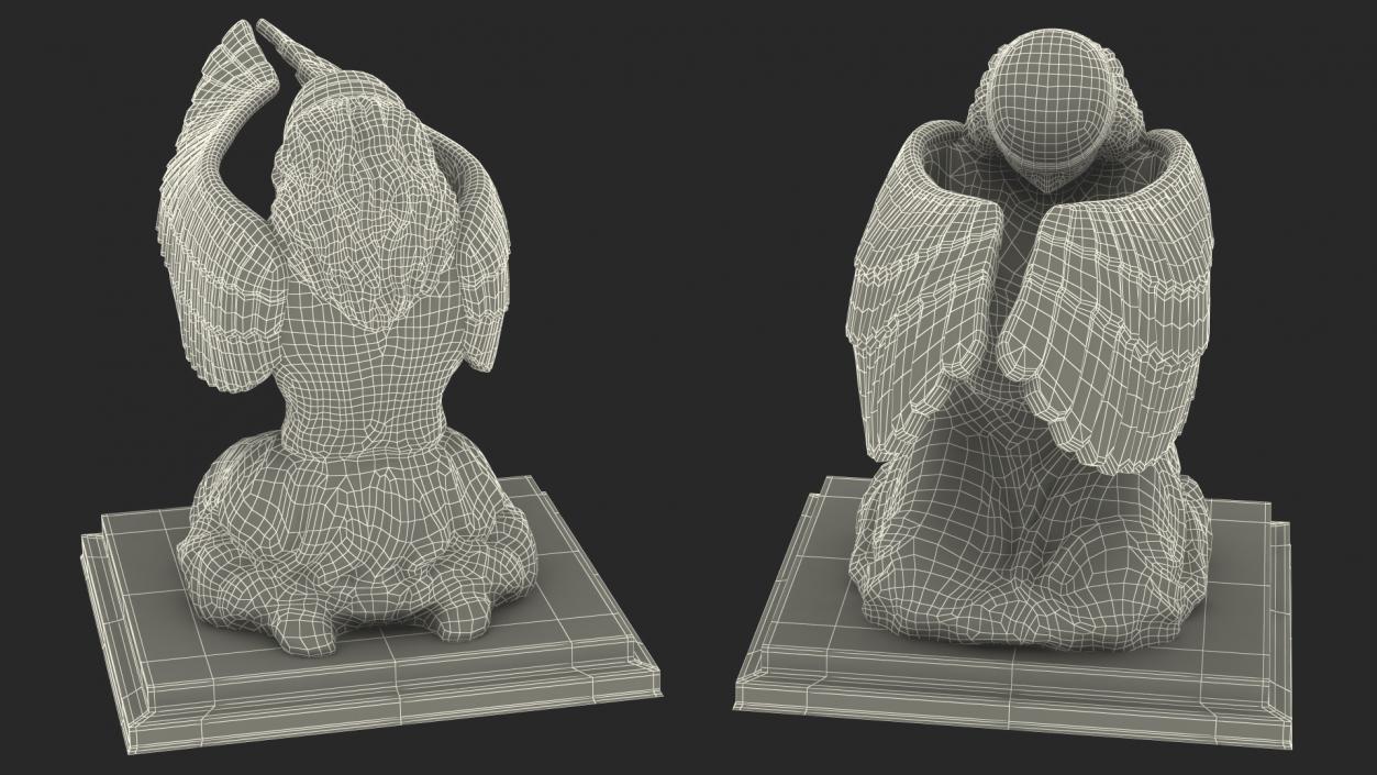 3D Ark of Covenant Angel Figure model