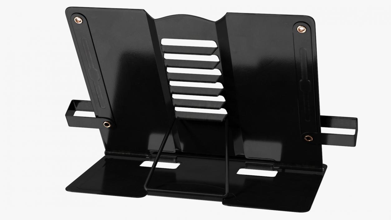 3D Adjustable Metal Book Stand Black model