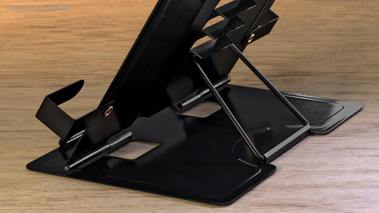 3D Adjustable Metal Book Stand Black model