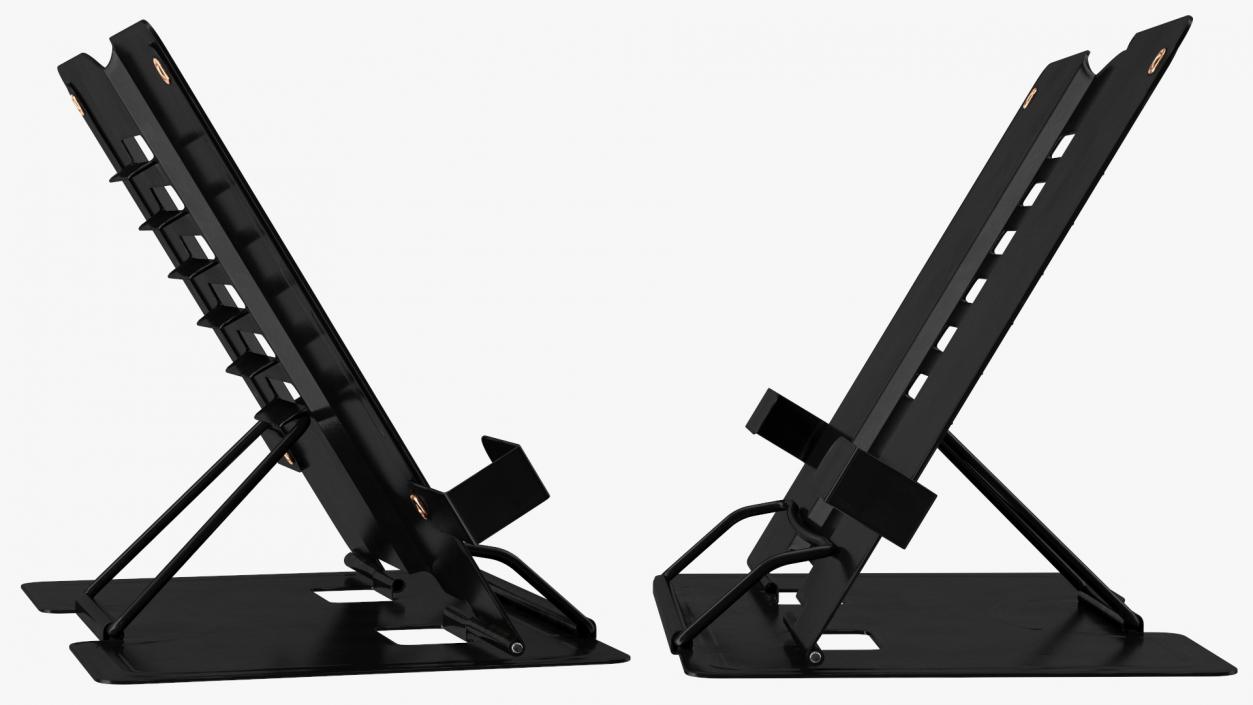 3D Adjustable Metal Book Stand Black model