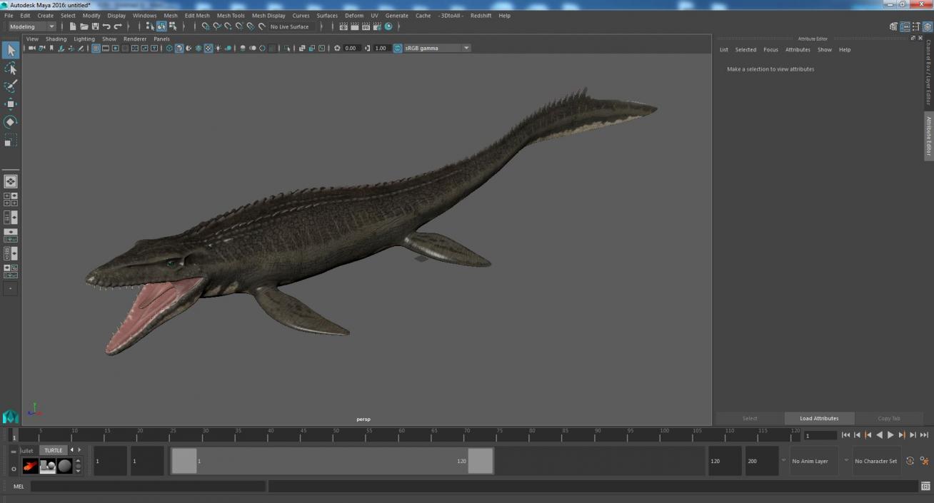 Mosasaurus Swimming 3D model