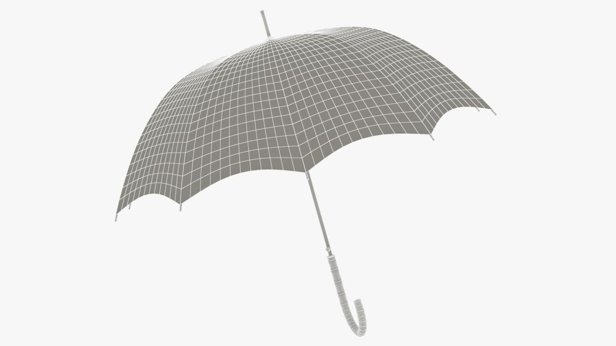 3D model Open Umbrella Yellow