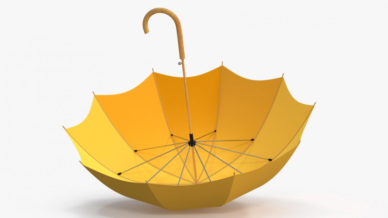 3D model Open Umbrella Yellow