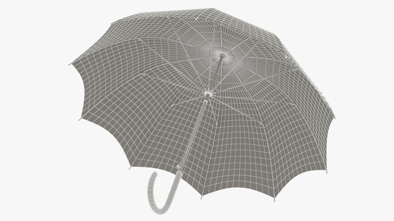 3D model Open Umbrella Yellow