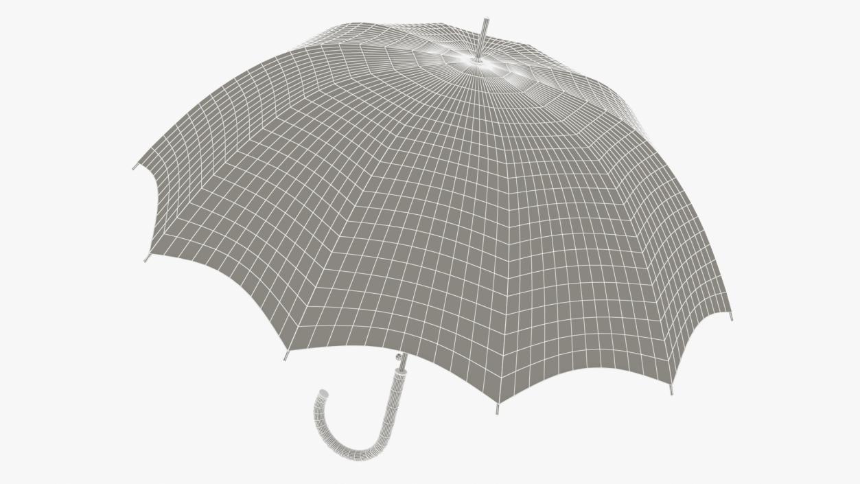 3D model Open Umbrella Yellow