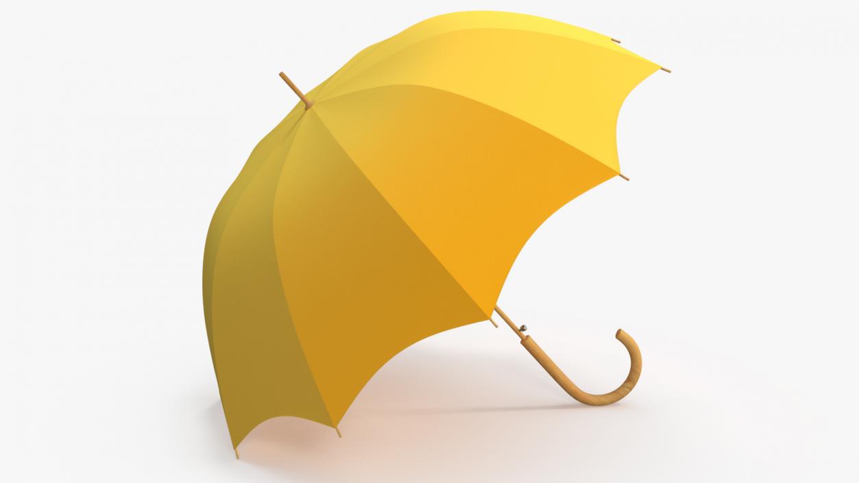 3D model Open Umbrella Yellow