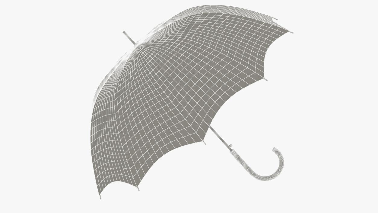 3D model Open Umbrella Yellow