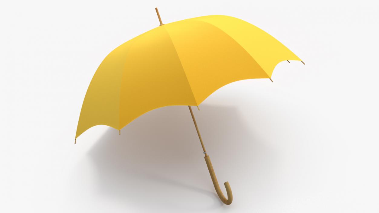 3D model Open Umbrella Yellow