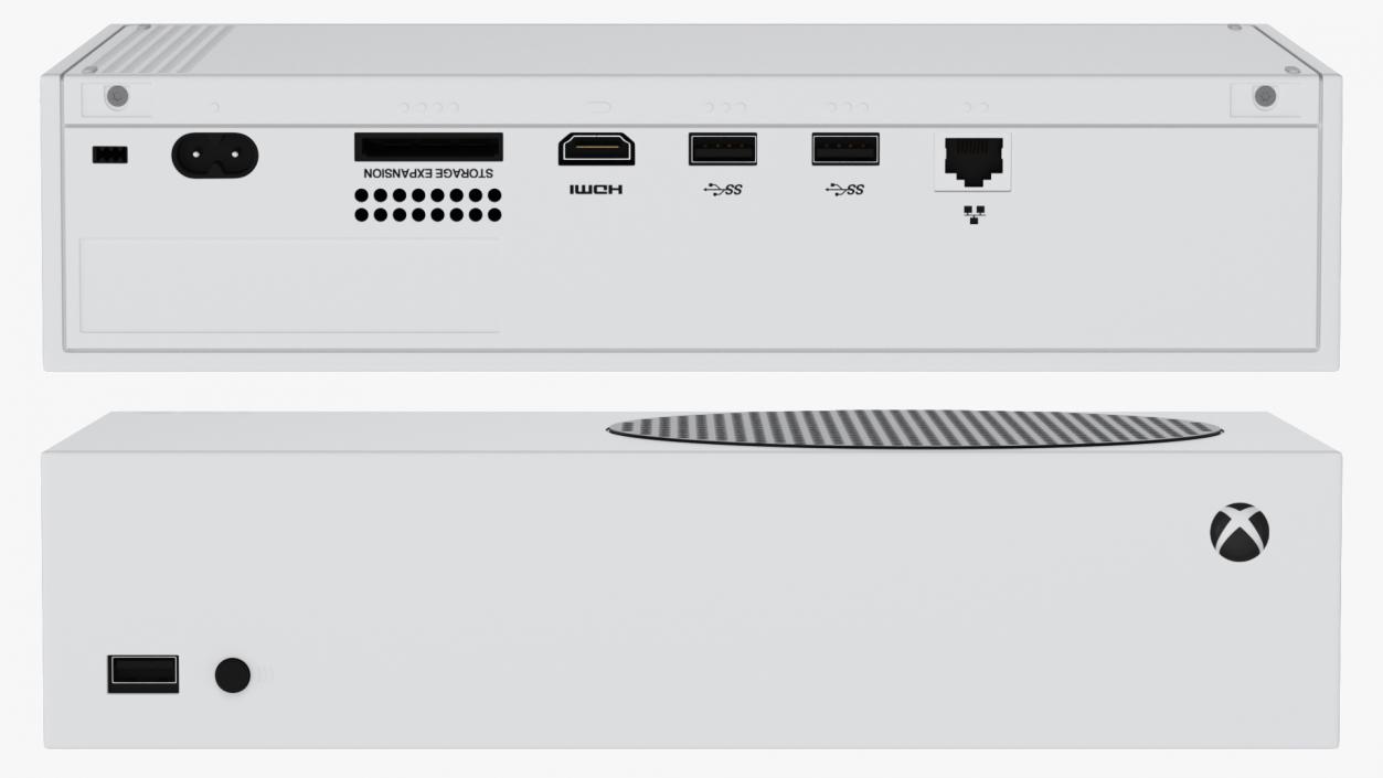 3D Microsoft Xbox Series S with Expansion Card model