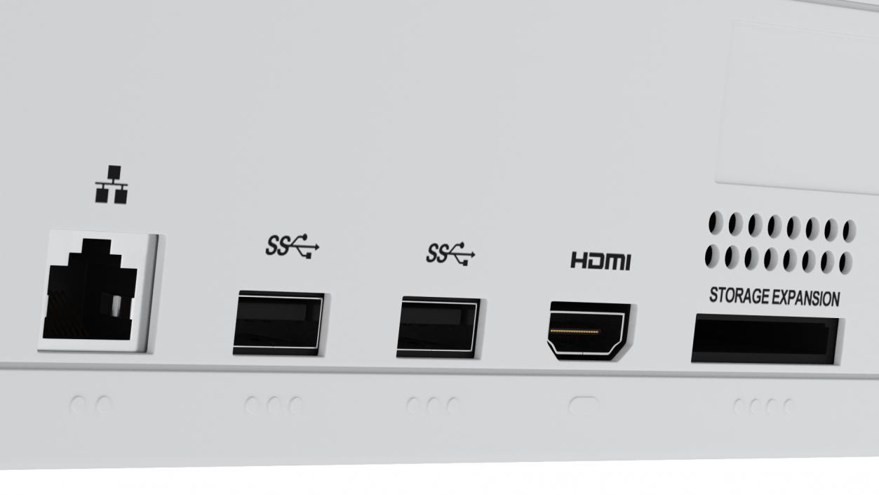 3D Microsoft Xbox Series S with Expansion Card model