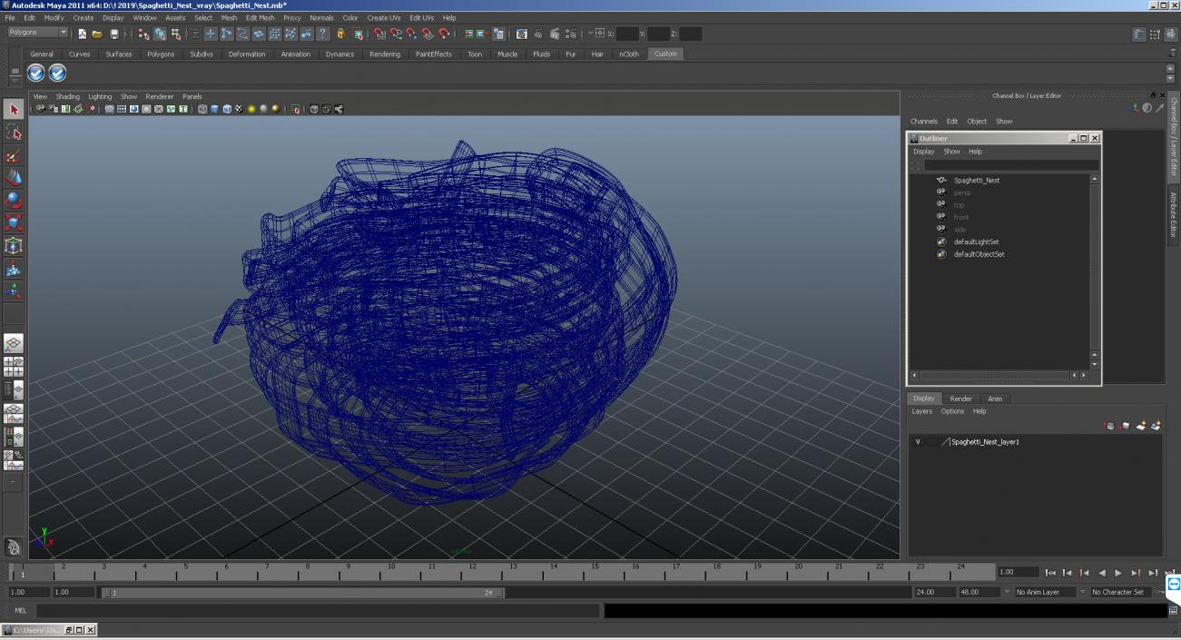 Spaghetti Nest 3D model