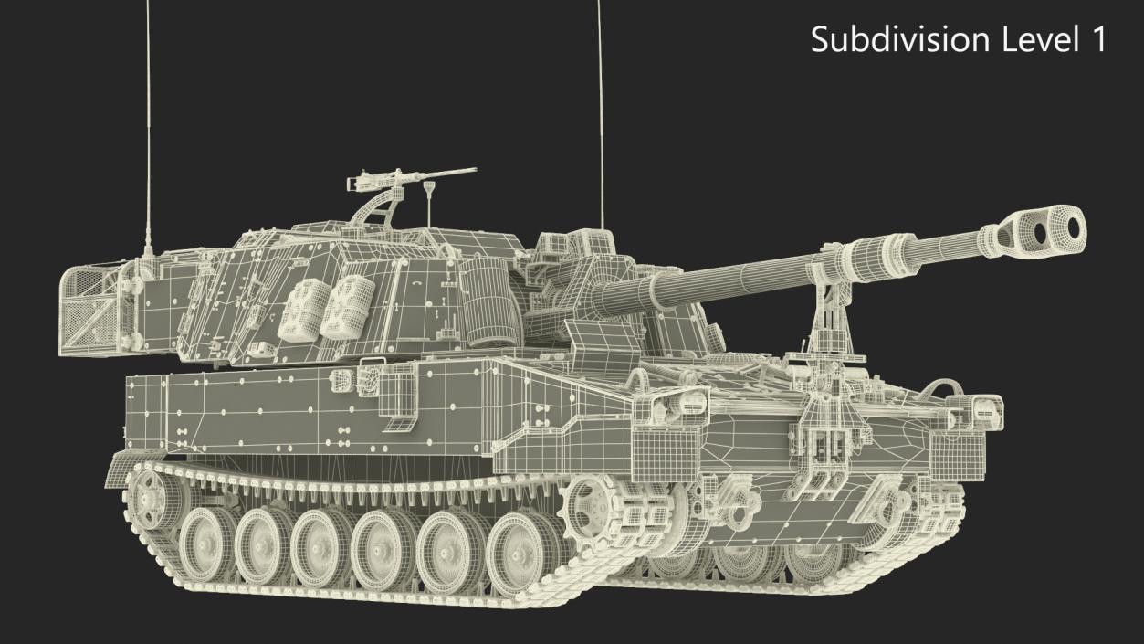 Military Howitzer M109A7 Paladin 3D