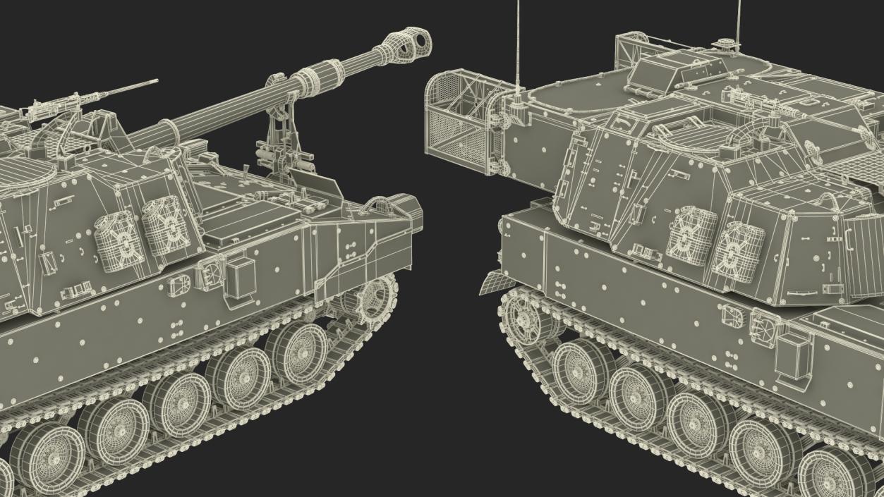 Military Howitzer M109A7 Paladin 3D