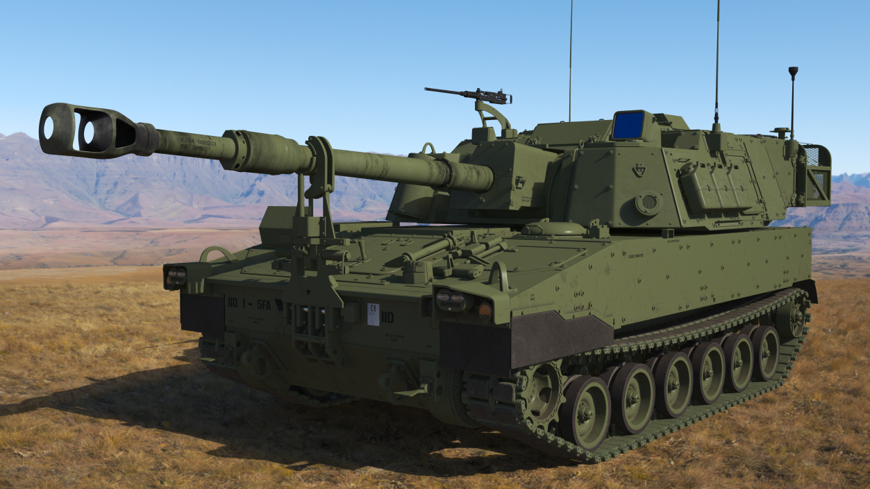 Military Howitzer M109A7 Paladin 3D