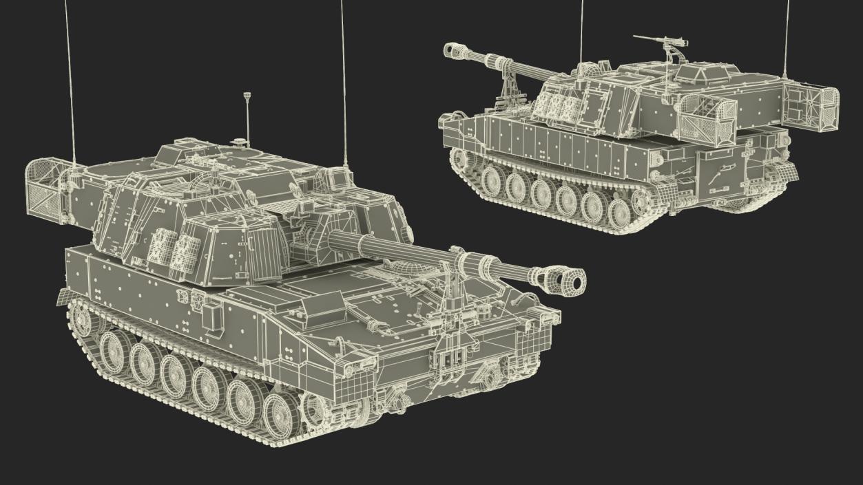 Military Howitzer M109A7 Paladin 3D