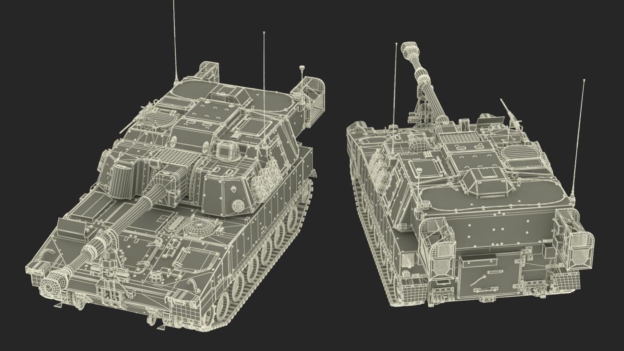 Military Howitzer M109A7 Paladin 3D