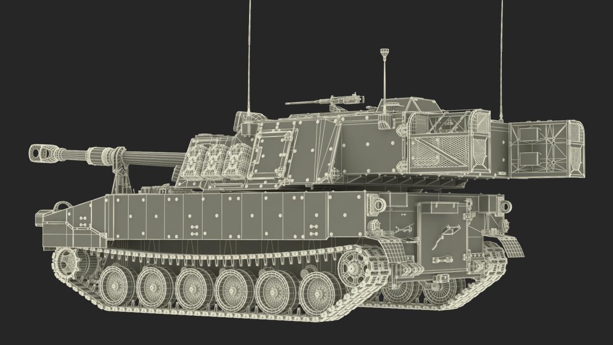 Military Howitzer M109A7 Paladin 3D