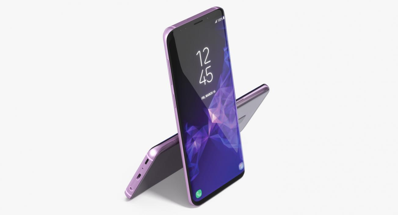 Samsung Galaxy S9 and S9 Plus Lilac Purple 3D