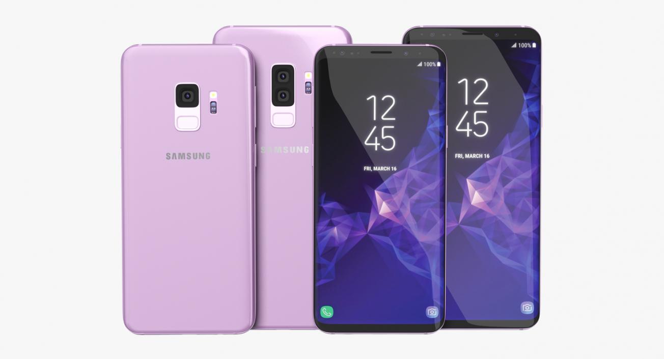 Samsung Galaxy S9 and S9 Plus Lilac Purple 3D