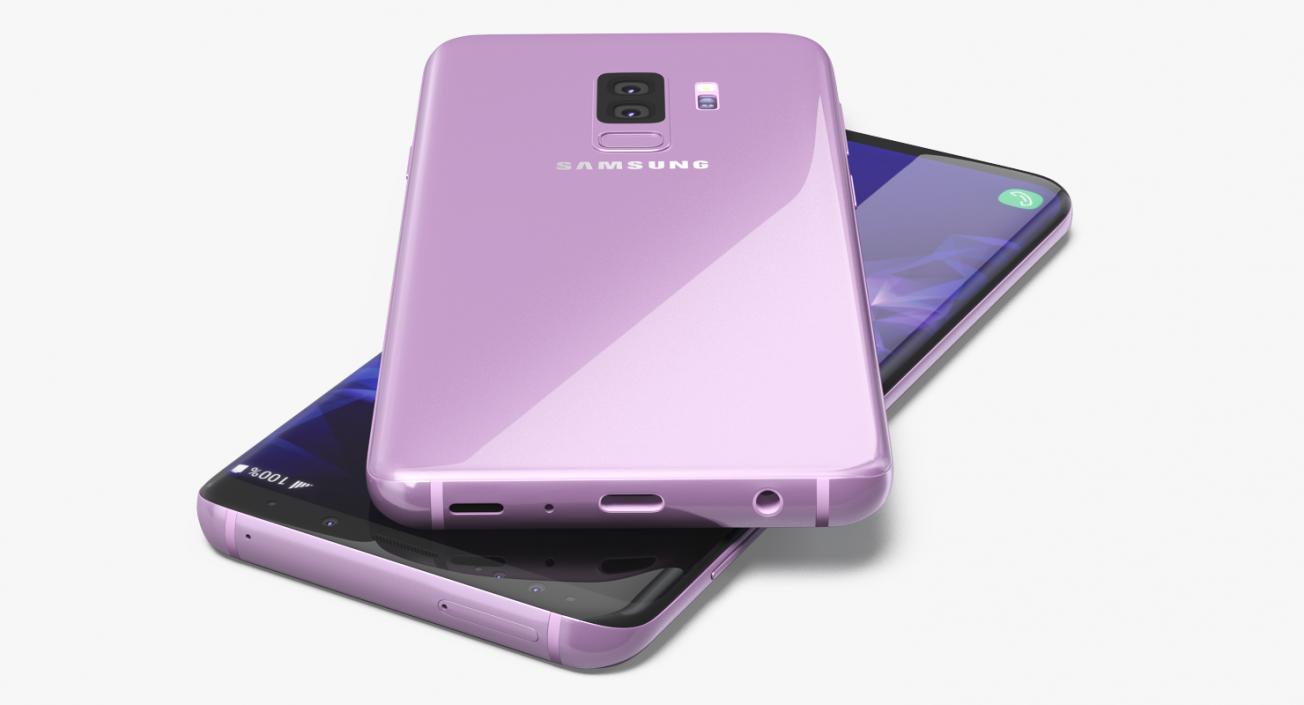 Samsung Galaxy S9 and S9 Plus Lilac Purple 3D