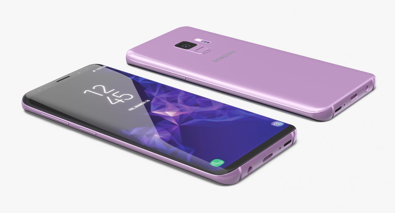 Samsung Galaxy S9 and S9 Plus Lilac Purple 3D