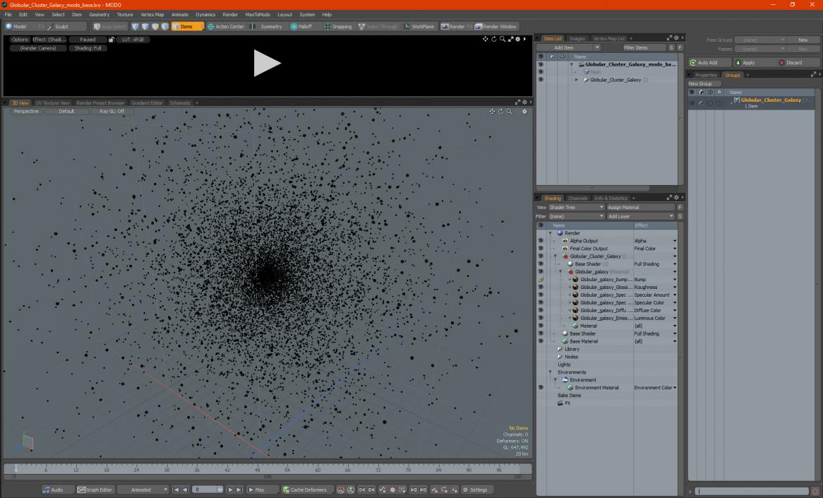 3D Globular Cluster Galaxy model