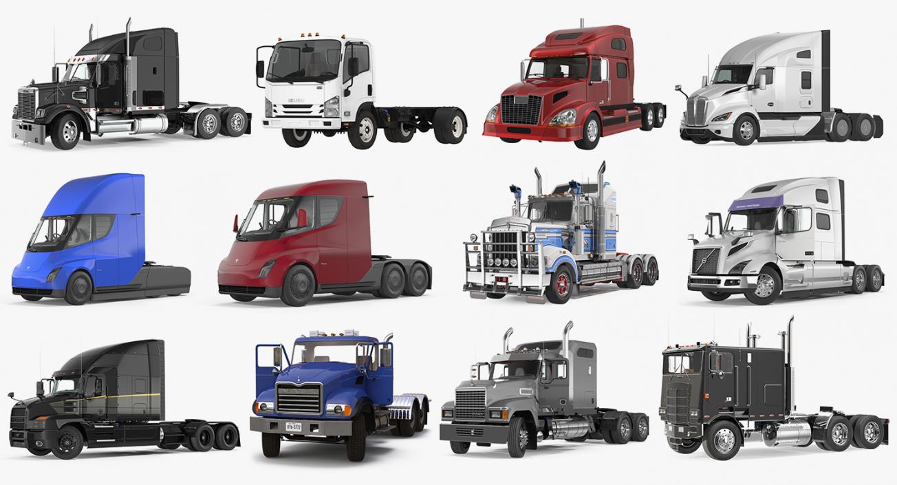 3D Rigged Trucks Collection 7