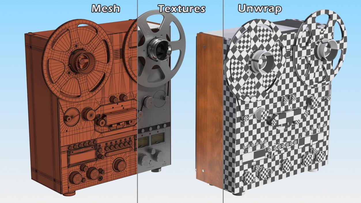 3D Reel to Reel Tape Recorder