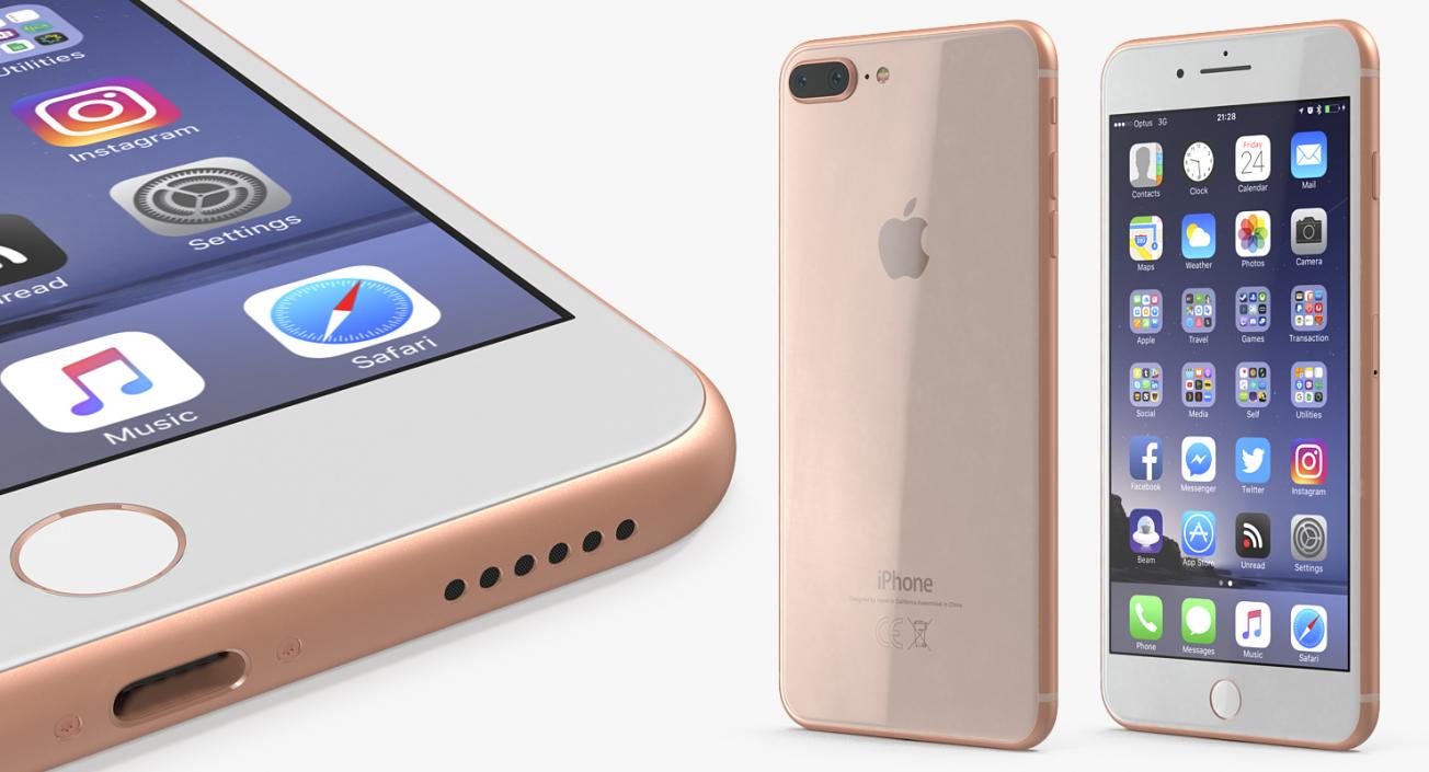 iPhone 8 Gold Collection 3D model