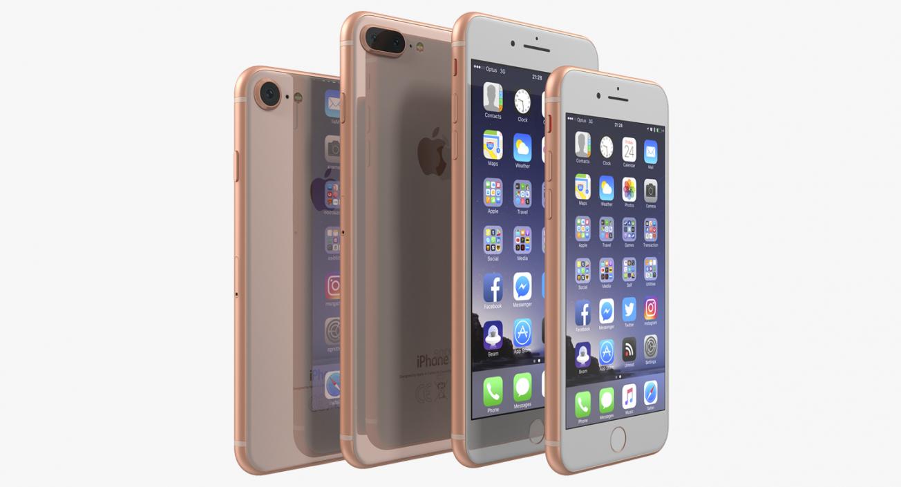 iPhone 8 Gold Collection 3D model