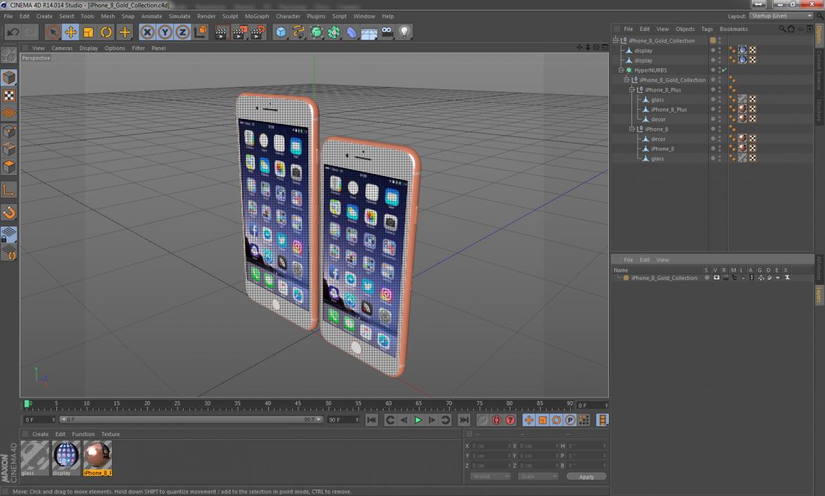 iPhone 8 Gold Collection 3D model