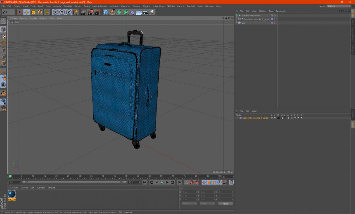 3D model Samsonite Ascella X Large