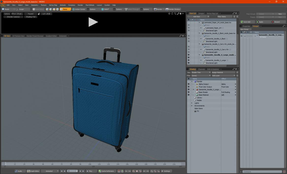 3D model Samsonite Ascella X Large