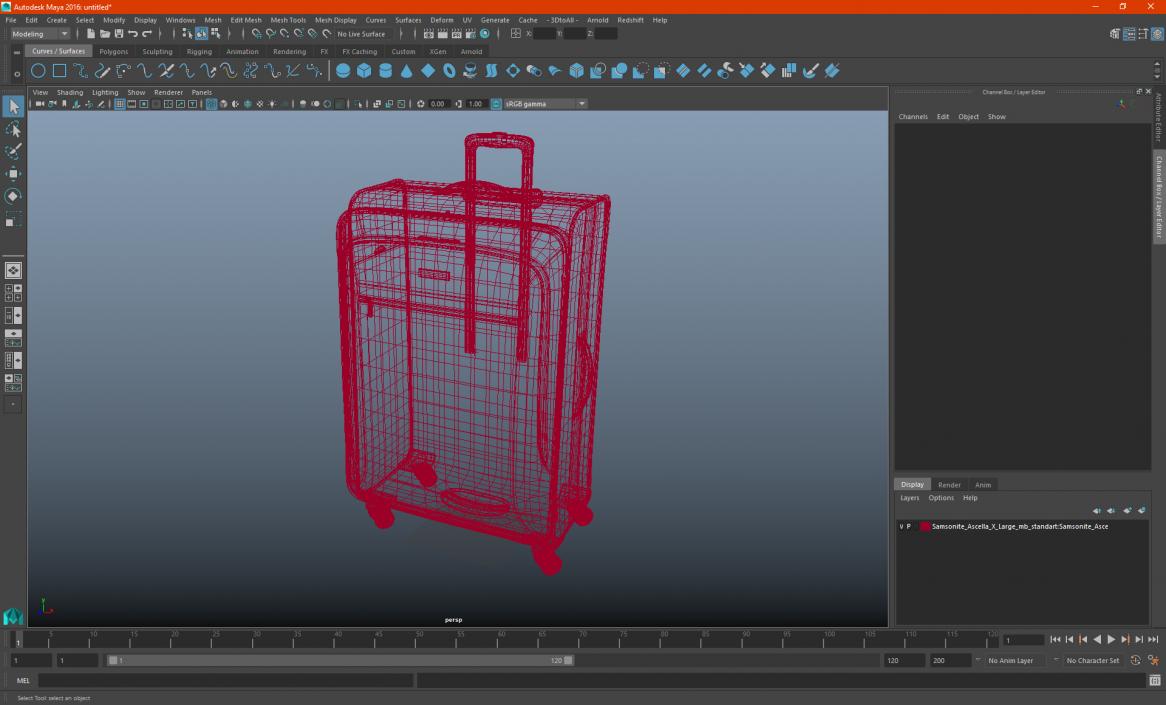 3D model Samsonite Ascella X Large