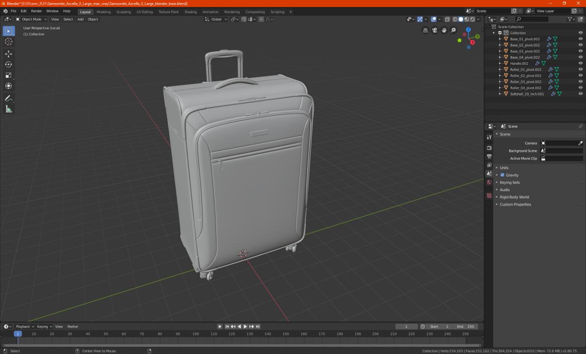 3D model Samsonite Ascella X Large