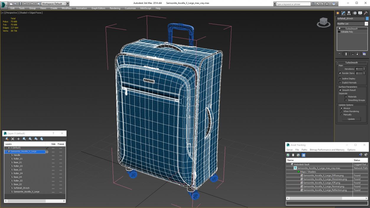 3D model Samsonite Ascella X Large