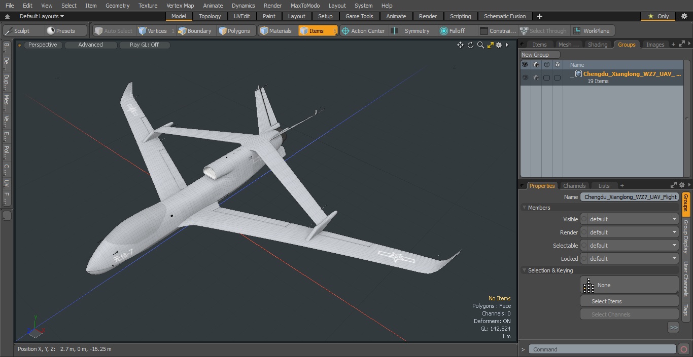 Chengdu Xianglong WZ7 UAV Flight 3D