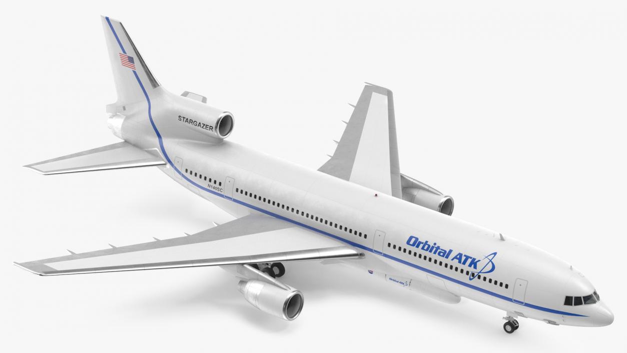 Lockheed L1011 Stargazer with Pegasus XL Rocket 3D